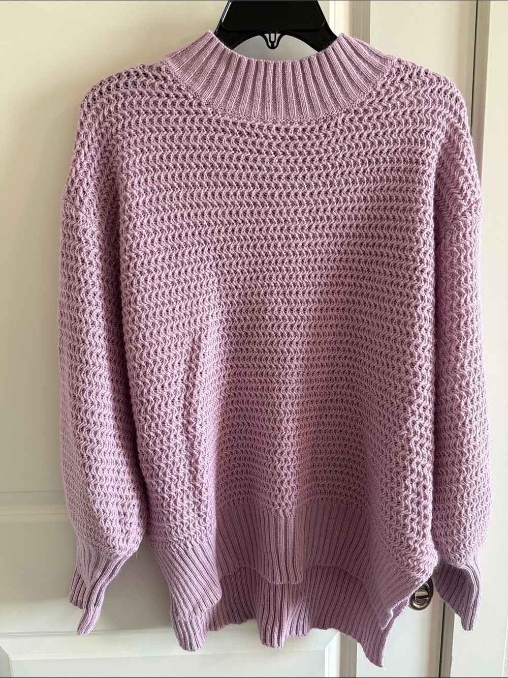 Lilac Knit Crewneck Sweater - Women's Lightweight Pullover